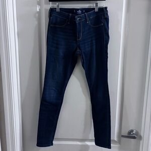 Hollister Women's Skinny Jeans - Dark Blue